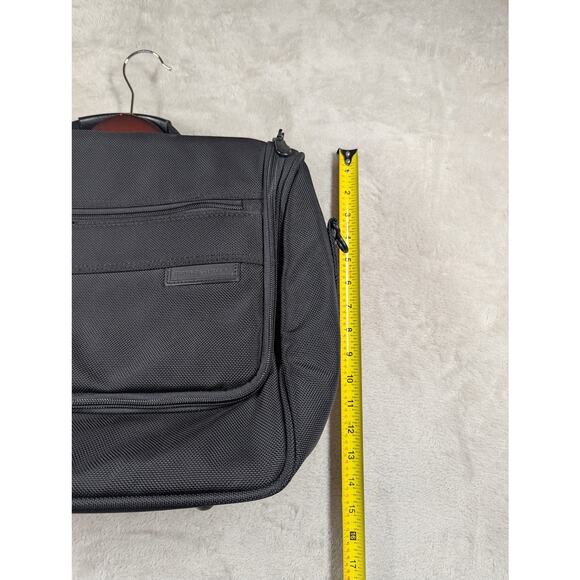 Briggs & Riley Medium Carry On Travel Toiletry Weekend Bag Black Nylon 02 1126 - Picture 12 of 12